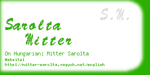 sarolta mitter business card